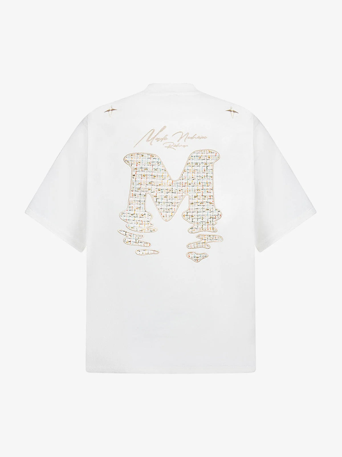 Vintage Patchwork Nakışlı Harfli T-shirt