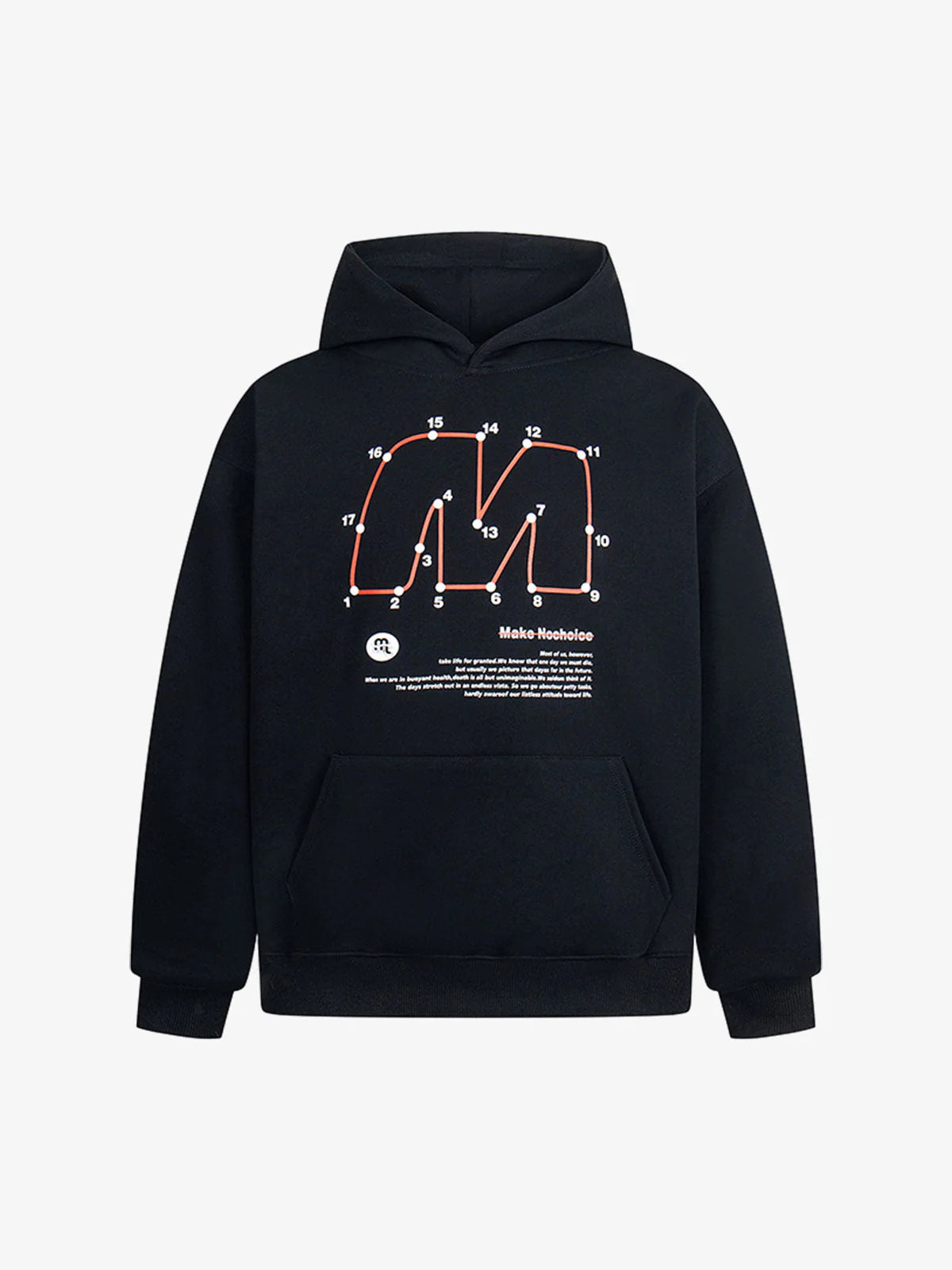 Eşsiz Retro Harf Baskılı Grafik Kapüşonlu Sweatshirt