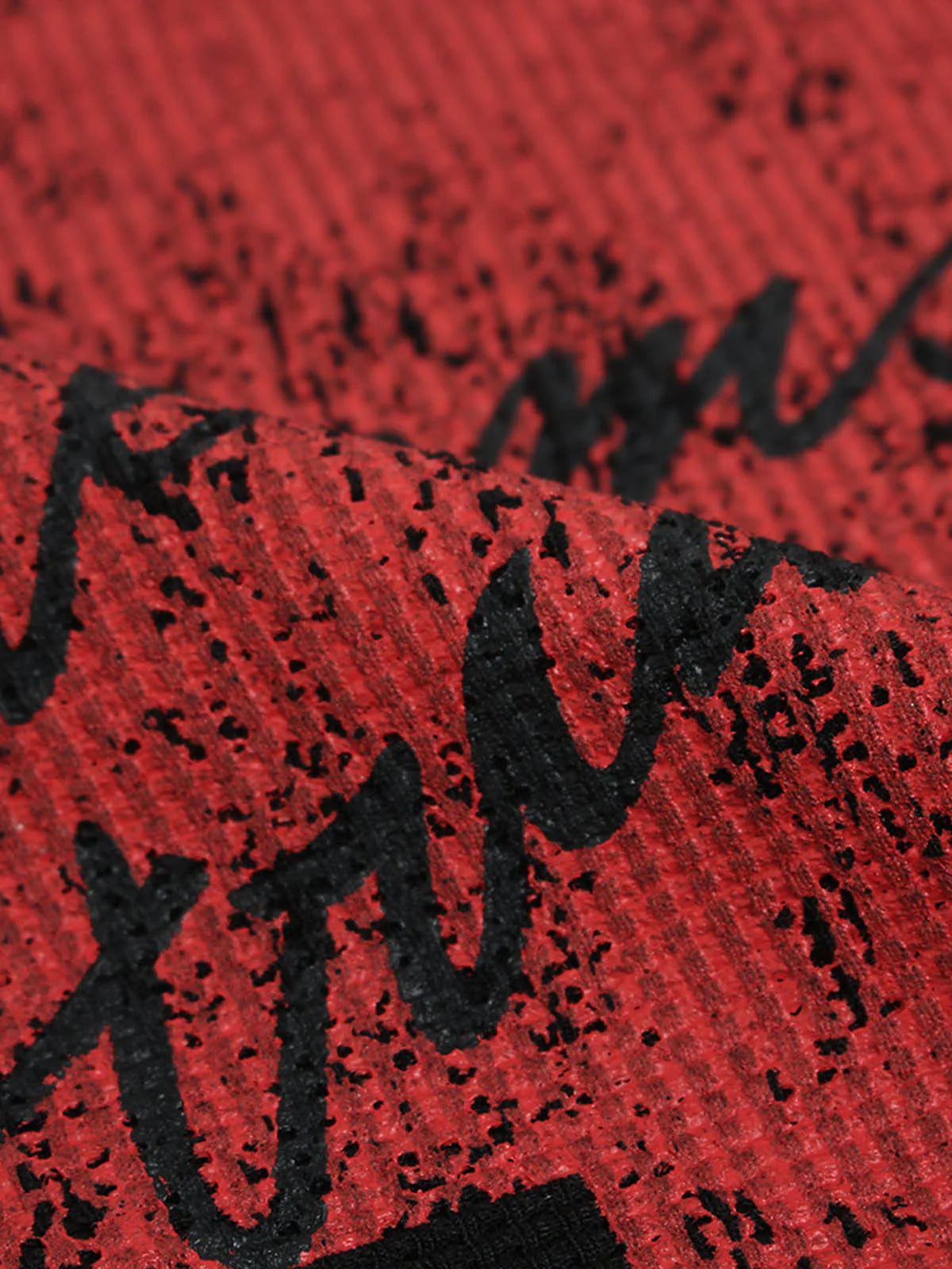 Street Cross Lettering Print Uzun Kollu T-shirt