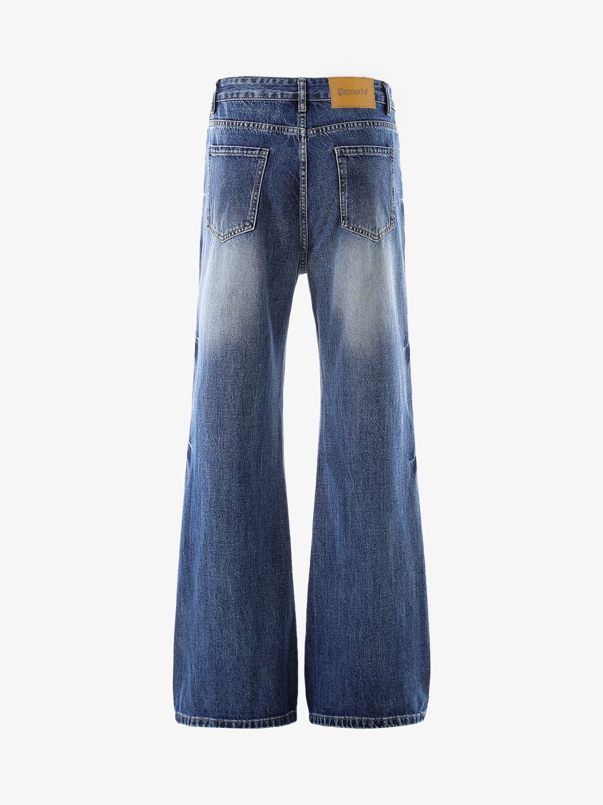 Hip-Hop Kesim Yıpranmış Jeans