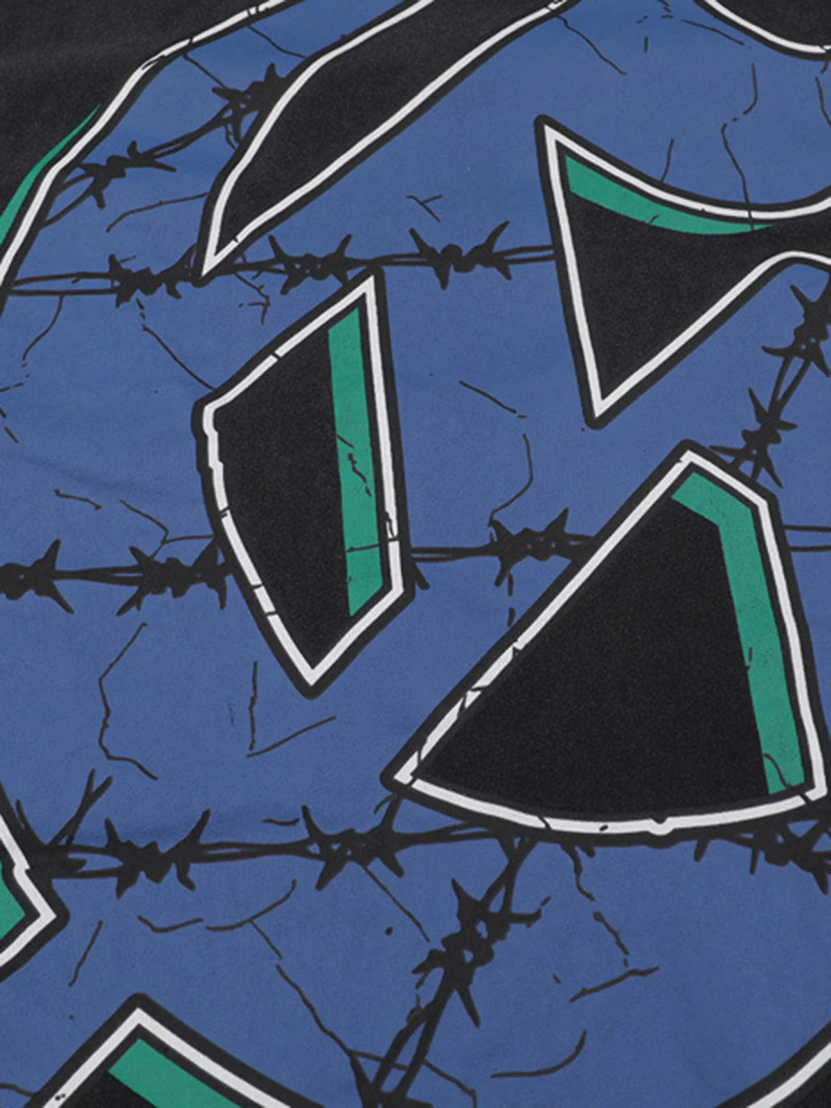 Sokak Retro Kafatası Graffiti Sokak Baskı T-shirt
