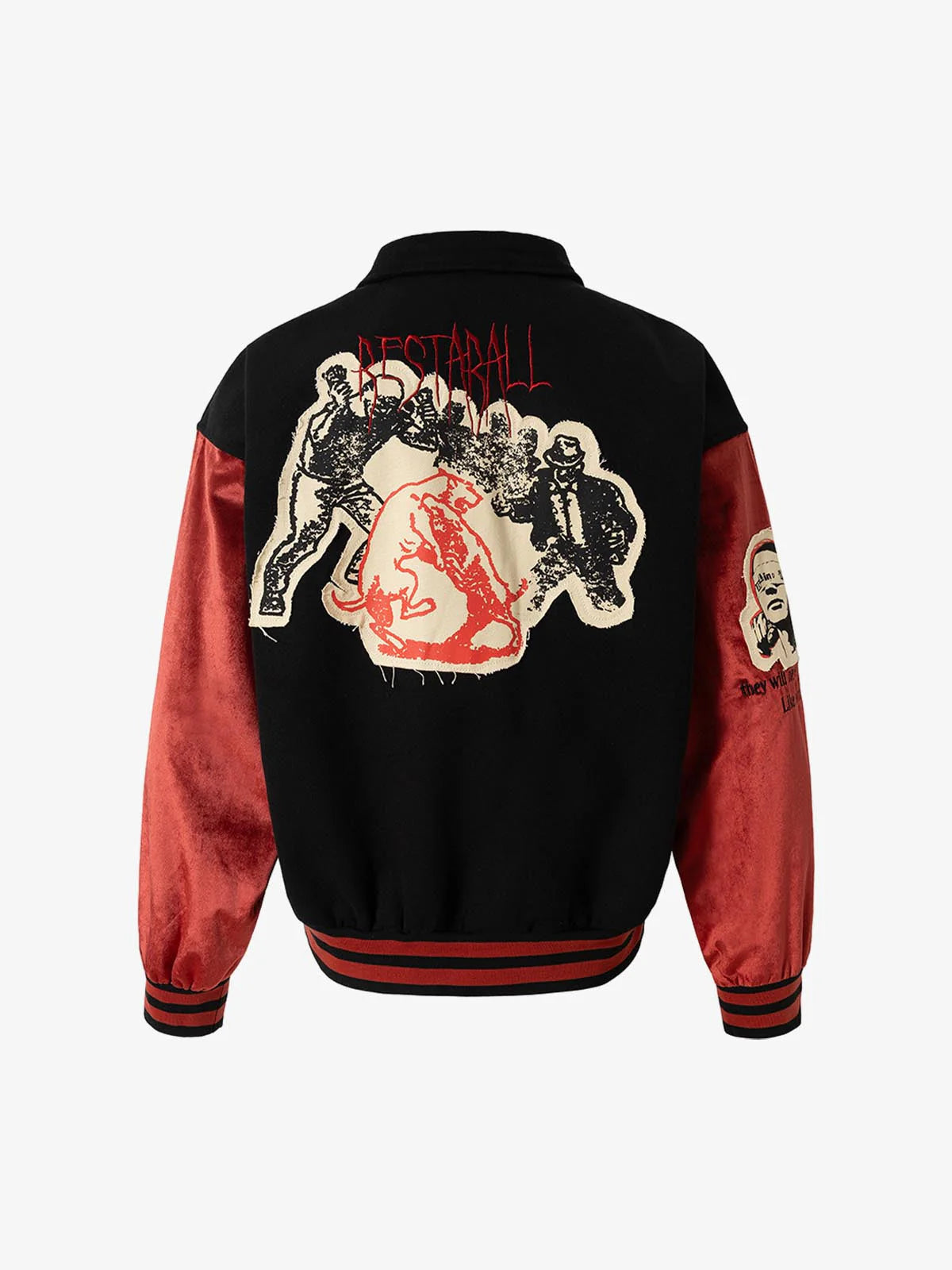 Retro Heavy Design Uçuş Beyzbol Ceketi