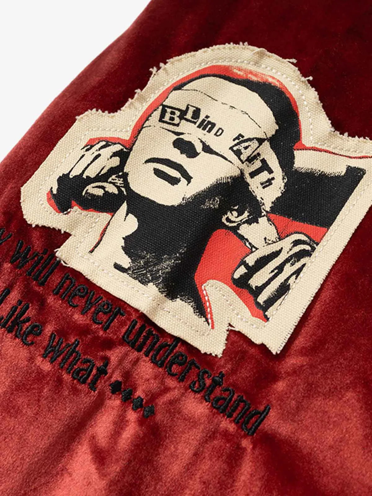 Retro Heavy Design Uçuş Beyzbol Ceketi