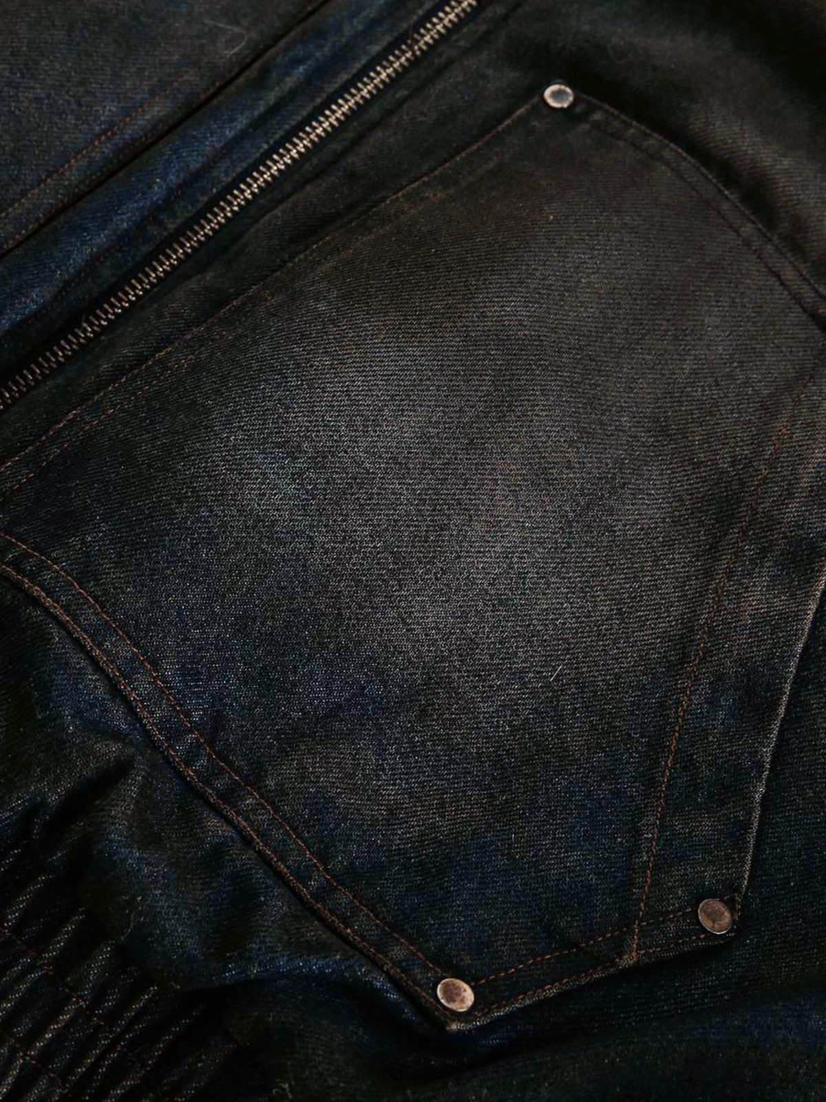 Washed Kürk Kapüşonlu Ceket