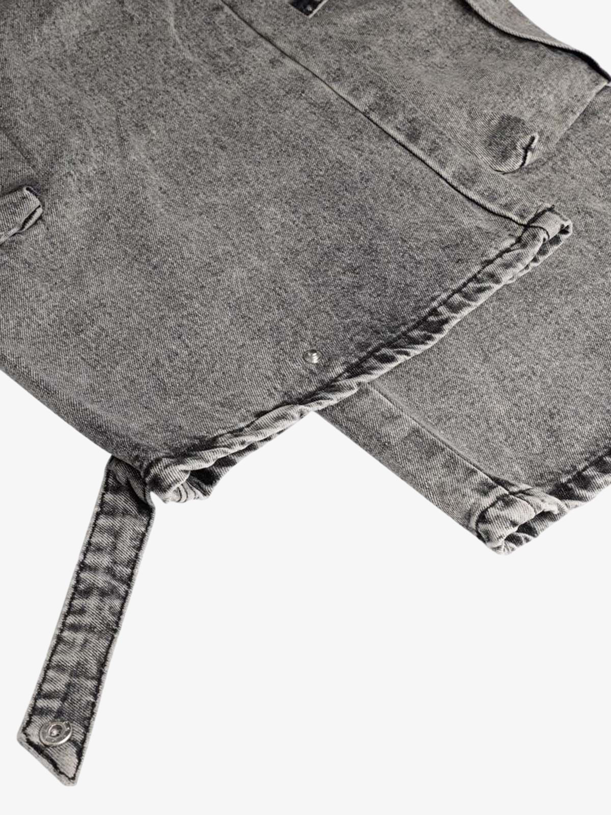 Washed Çok Cepli Kargo Kot Pantolon