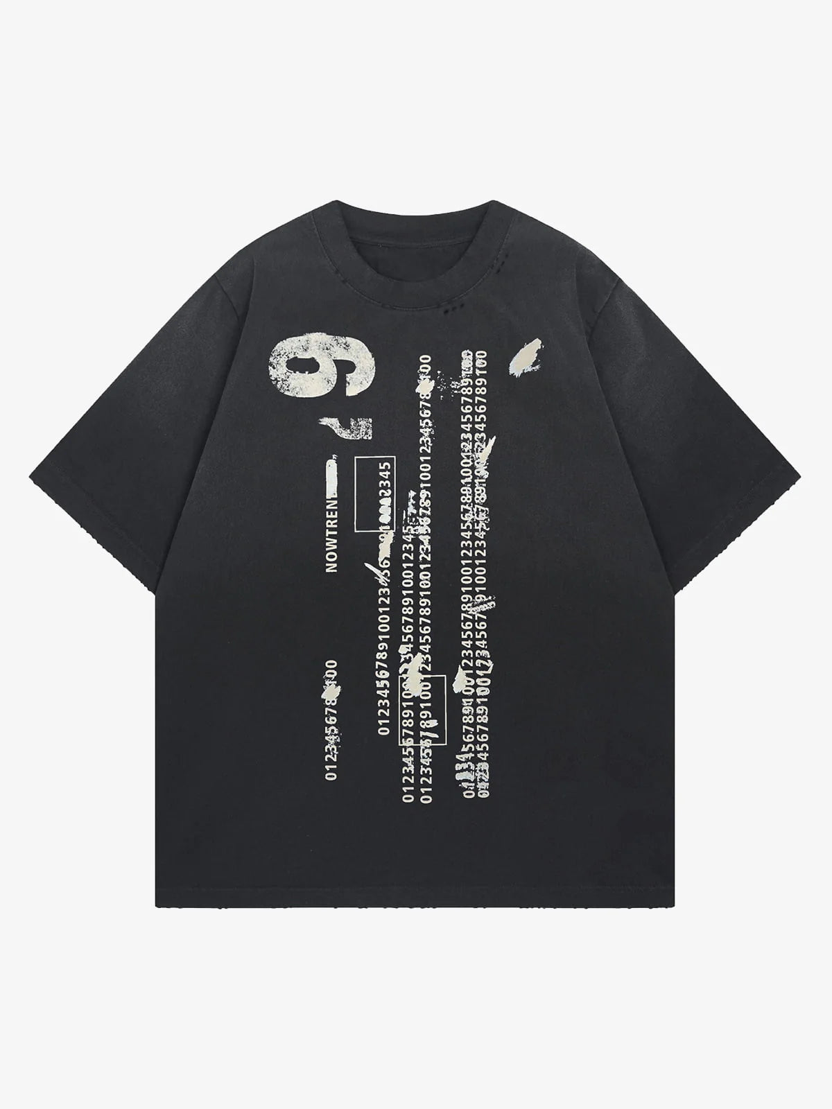 Yıpranmış Dijital Baskı T-shirt