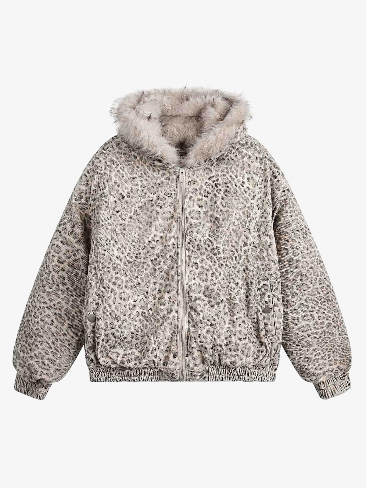 Washed Kürk Kapüşonlu Ceket