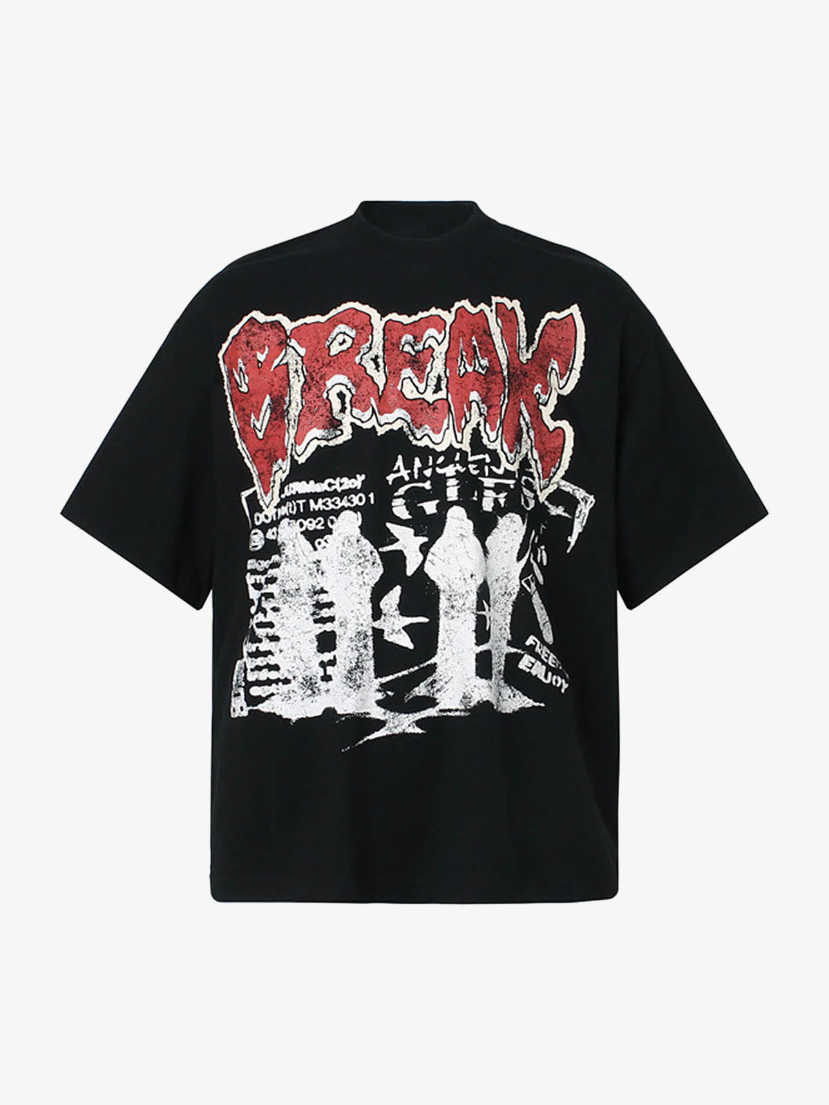Grafik “BREAK” Baskılı T-Shirt