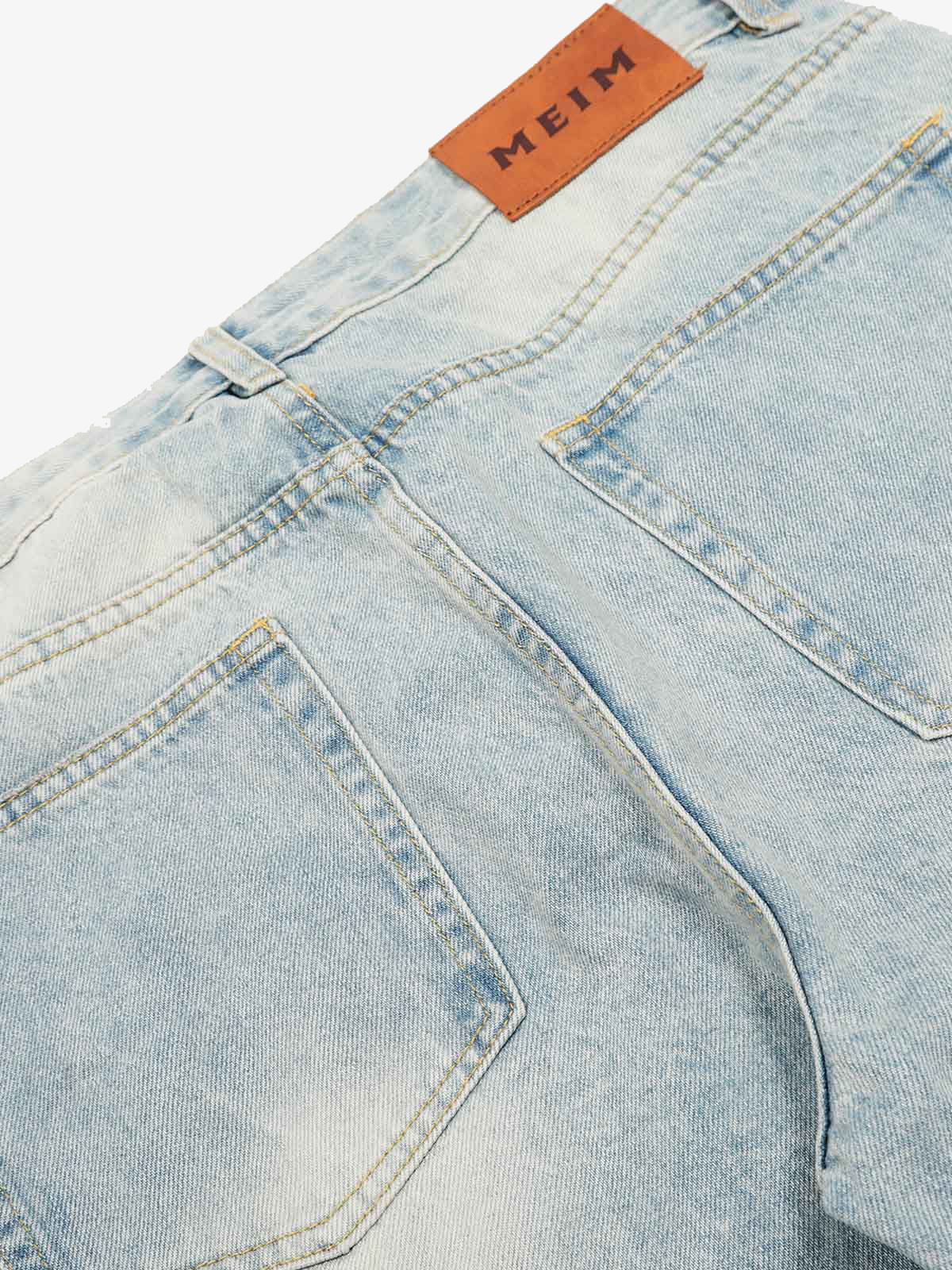Yıkanmış Eskitilmiş Varil Jeans