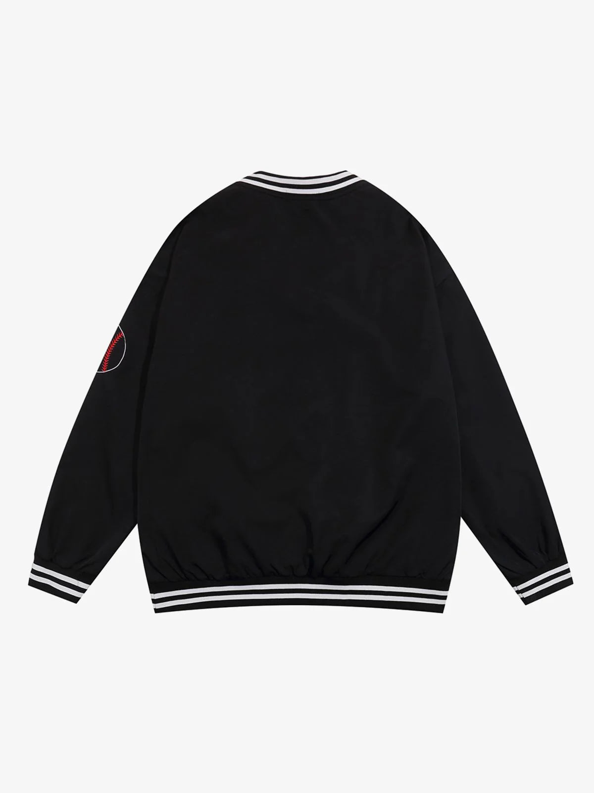 Sokak Tarzı V Yaka Beyzbol Esintili Sweatshirt