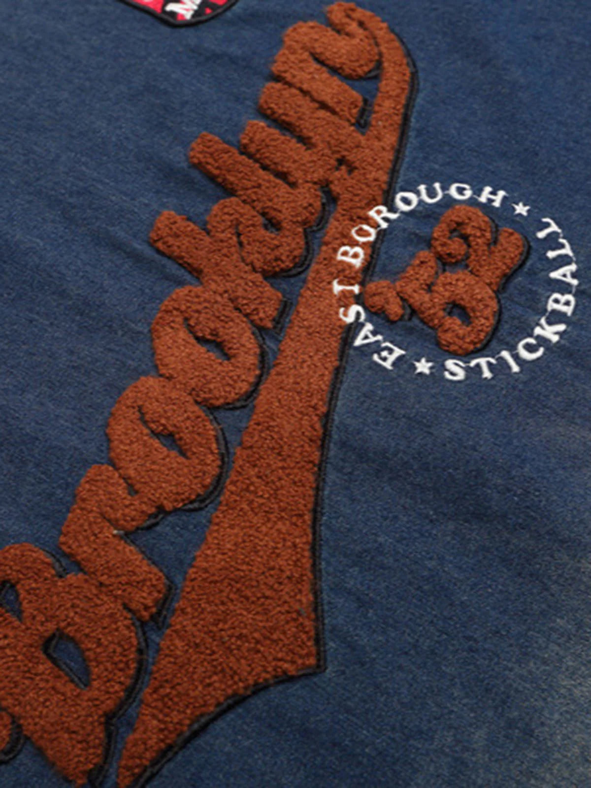 Vintage Yıpranmış Washed Gradyan Denim T-shirt