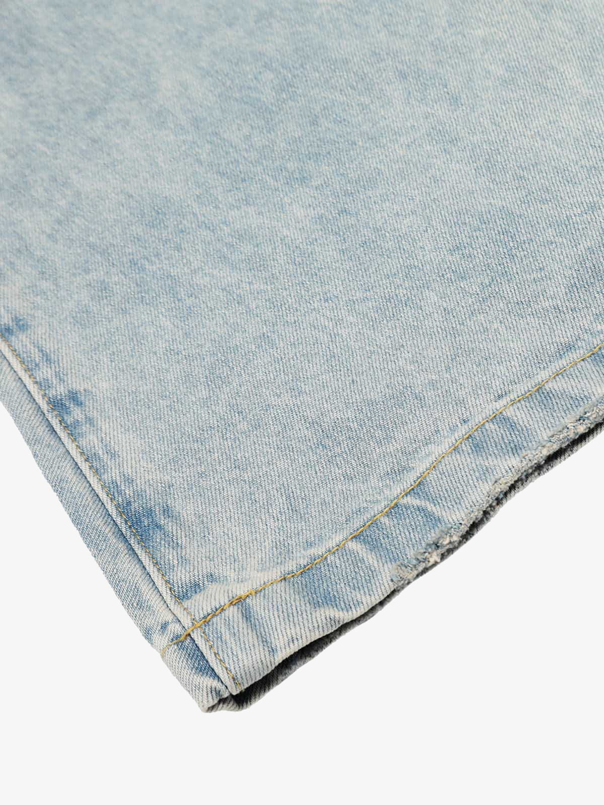 Yıkanmış Eskitilmiş Varil Jeans