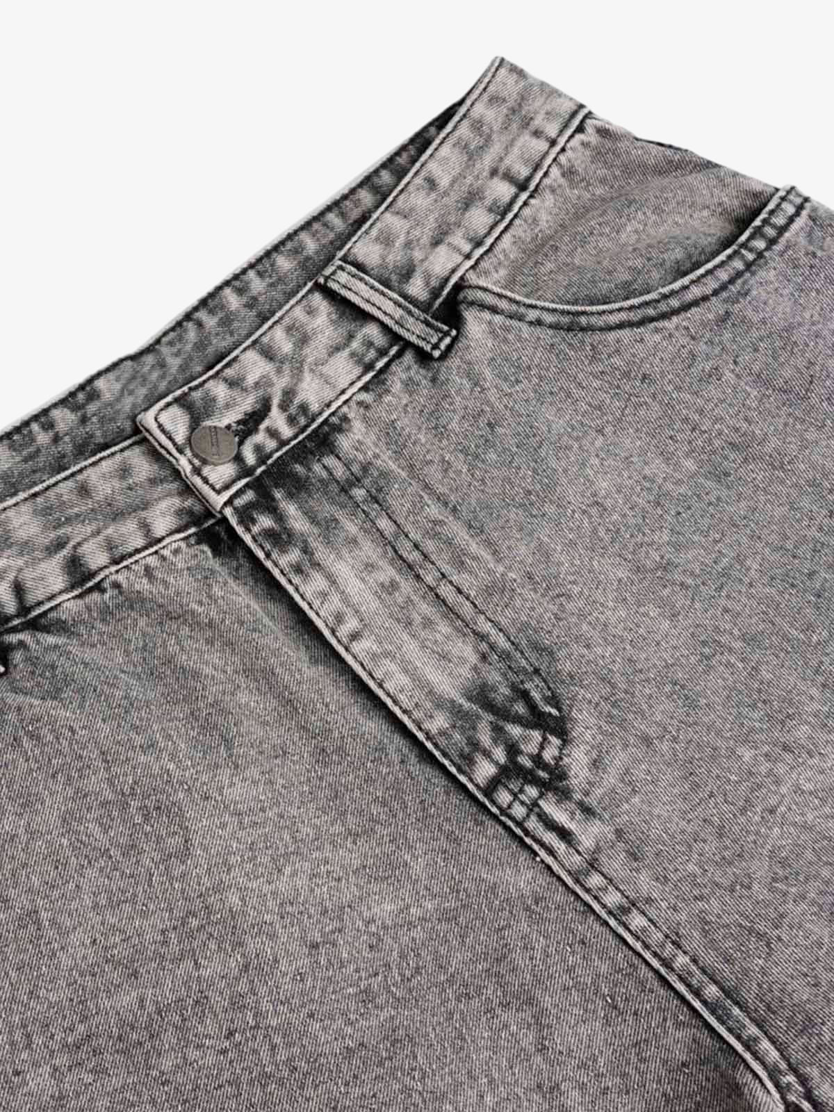 Washed Çok Cepli Kargo Kot Pantolon