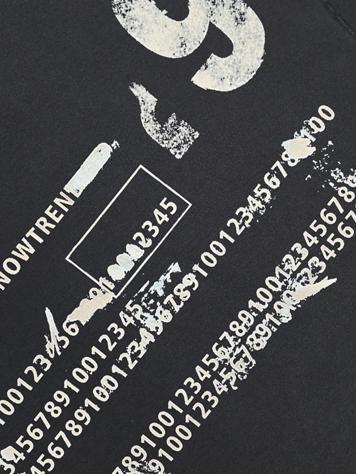 Yıpranmış Dijital Baskı T-shirt