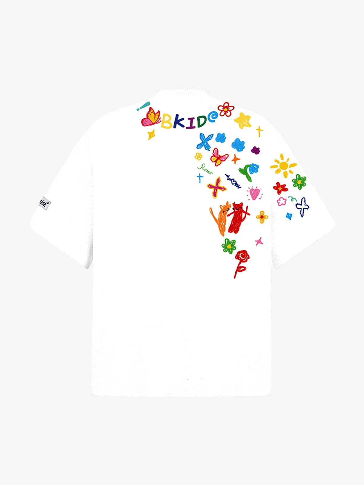 Retro Graffiti El Boyaması T-Shirt