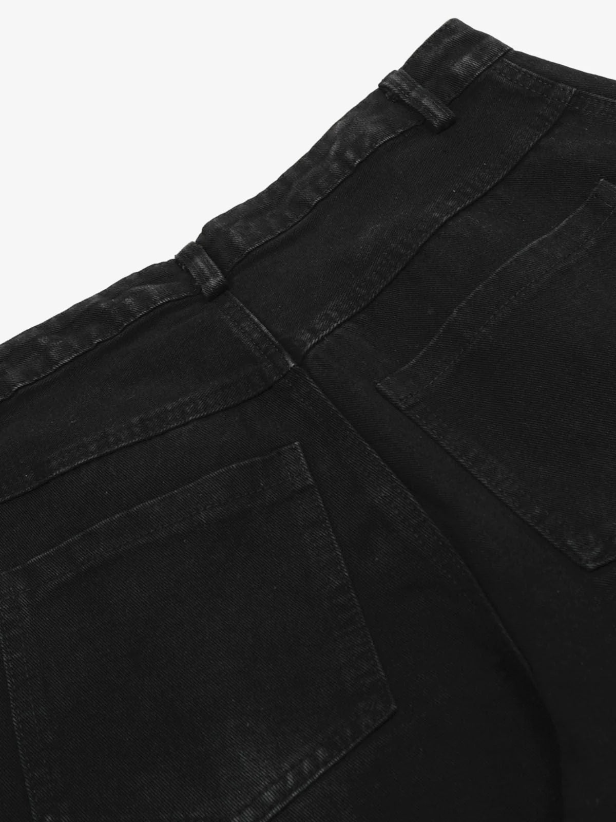 Çizgili Dikişli Barrel Jeans