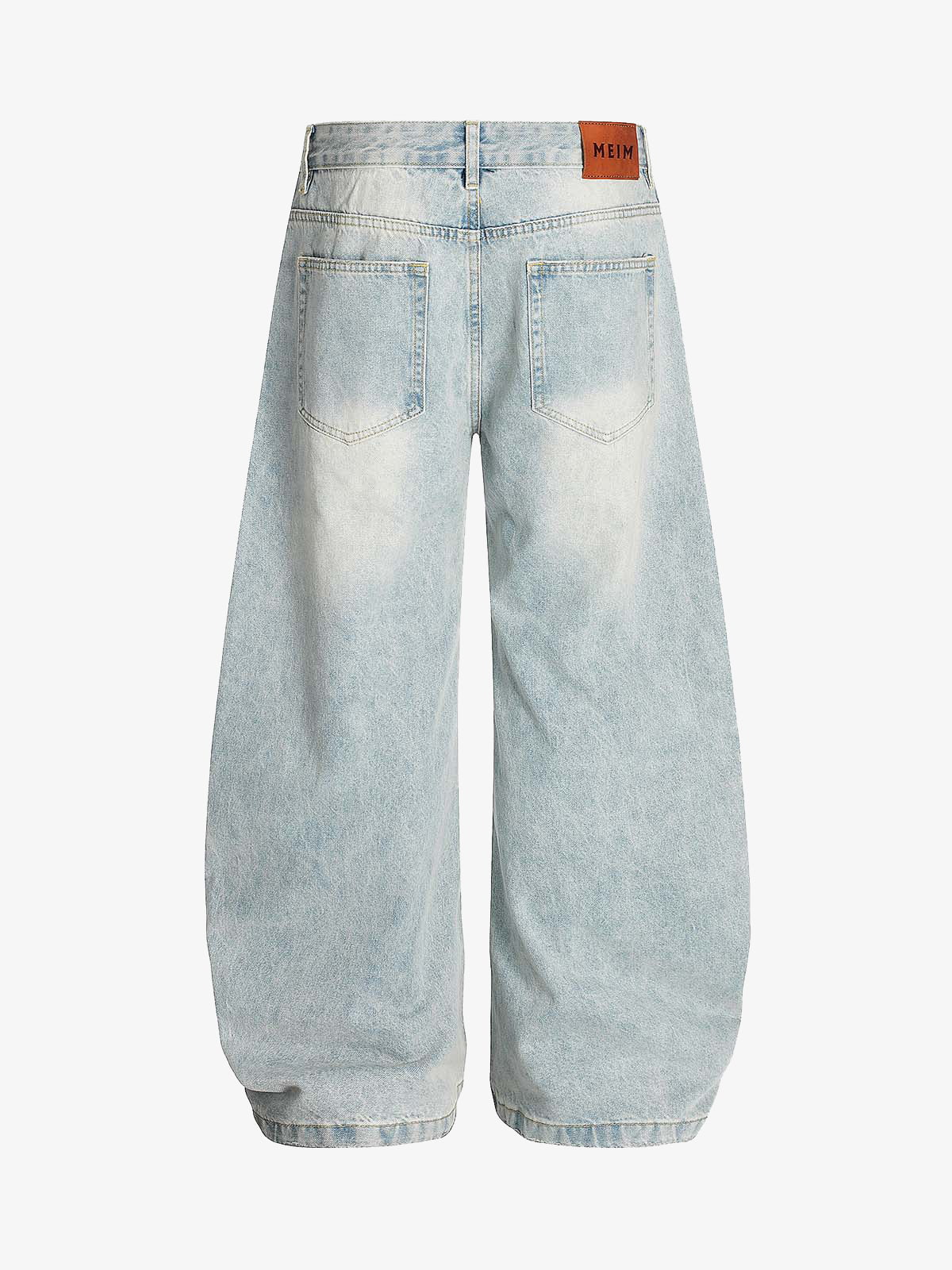 Yıkanmış Eskitilmiş Varil Jeans