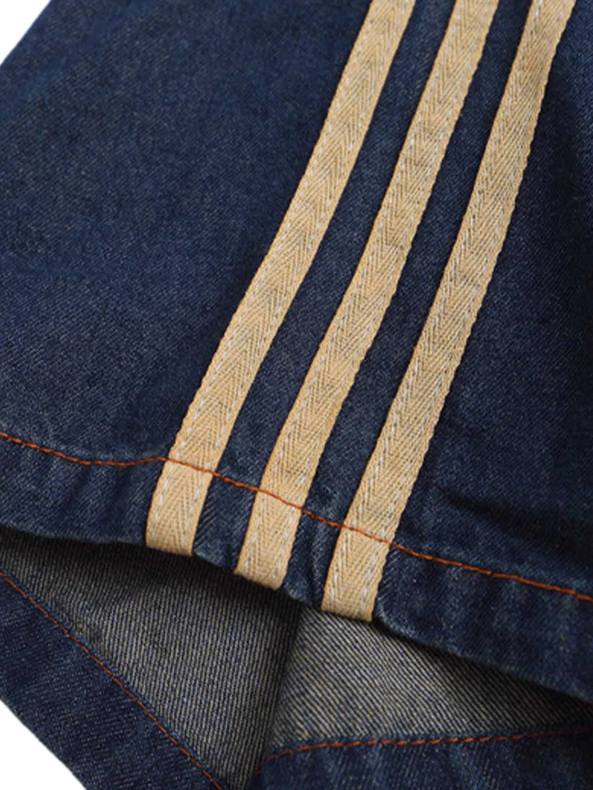 Vintage Yıpranmış Washed Gradyan Denim T-shirt